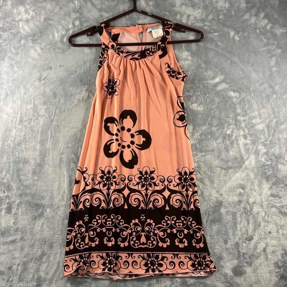 Kids pink and black‎ floral print sleeveless dress